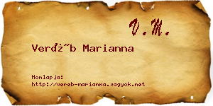 Veréb Marianna névjegykártya